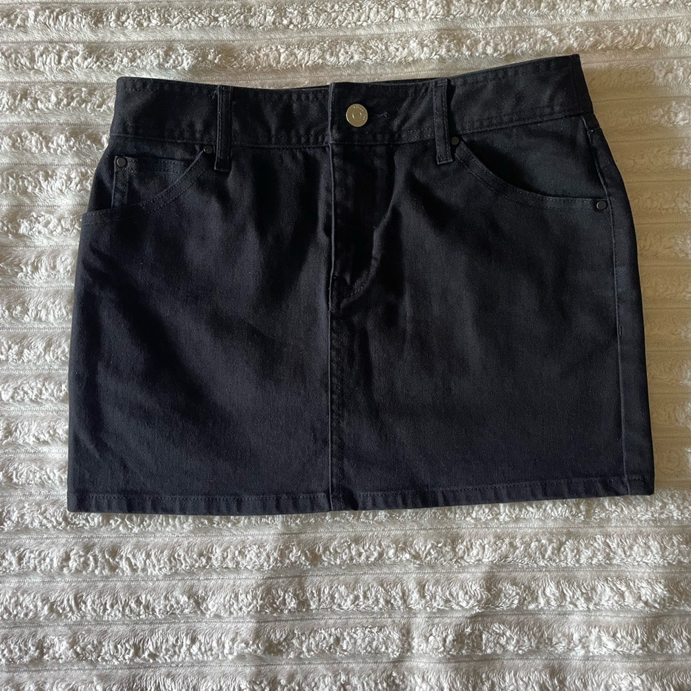 Women’s Wilfred Free Aritzia Black Denim Mini Skirt